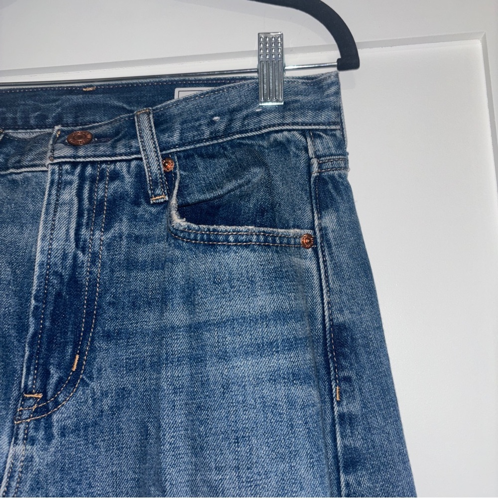 Gap Barrel High Rise Jean, Medium Indigo, Size 26 (2R) - Picture 4 of 5